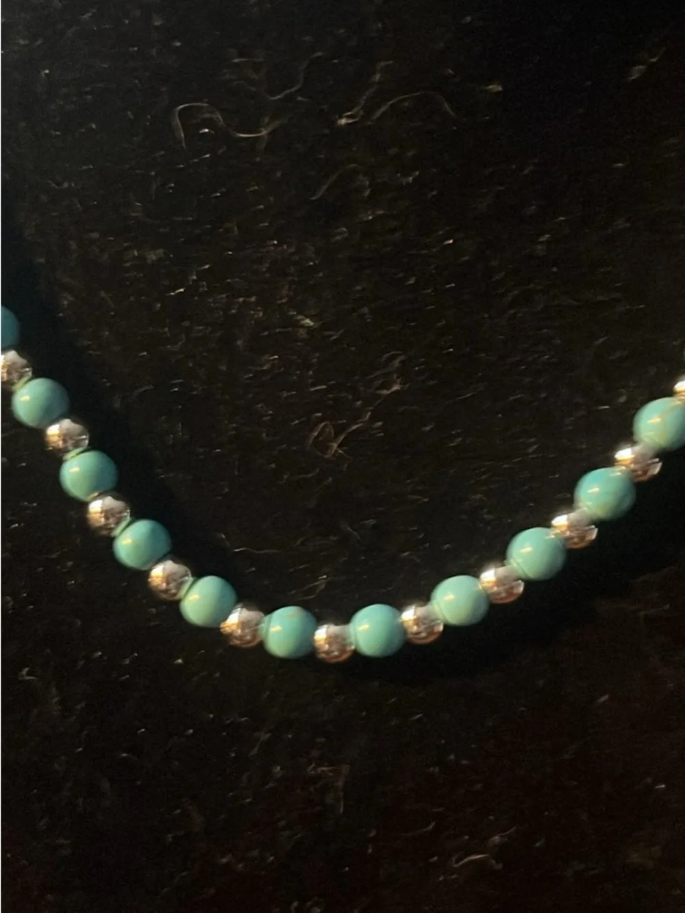 Turquoise Stone Silver-Tone Rings Earrings and Necklace Set - Women Jewelry